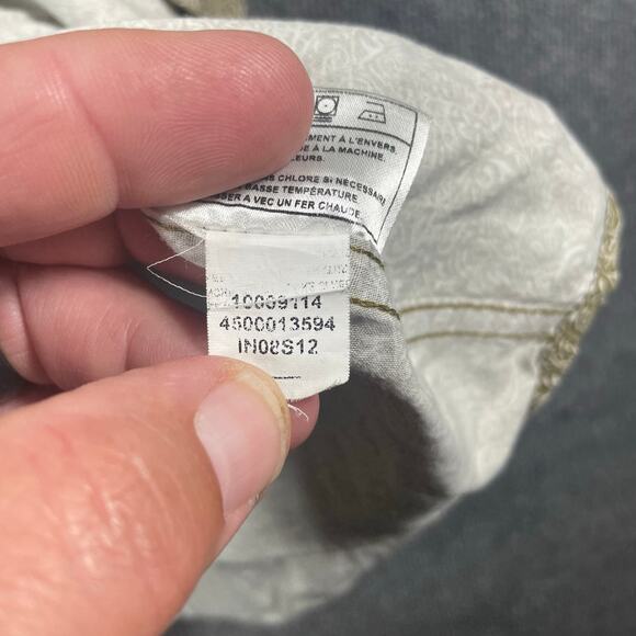 Ariat Pearl Snap Western Shirt Men's Large Green Paisley Allover Cowboy Rodeo - Picture 10 of 12